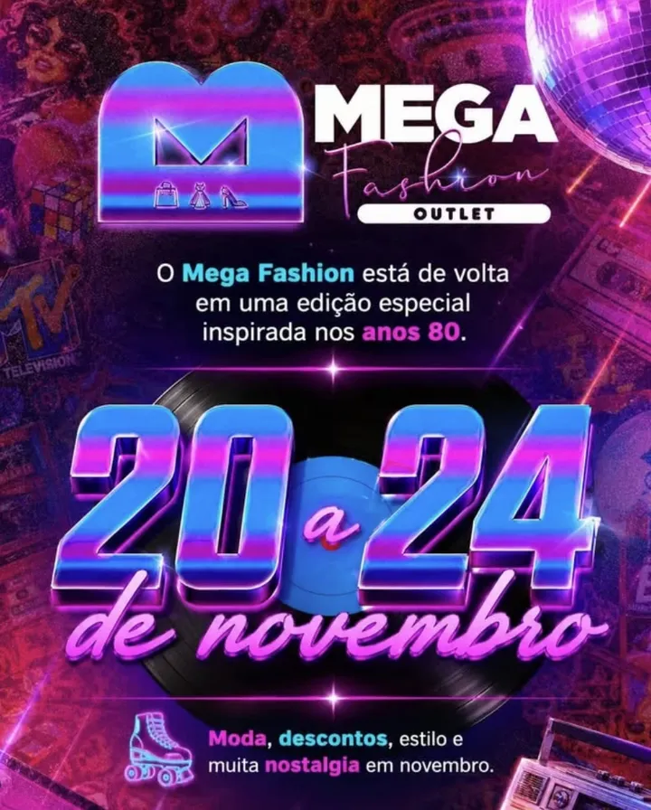 O Mega Fashion está de volta em uma edição especial inspirada nos anos 80, de 20 a 24 de novembro